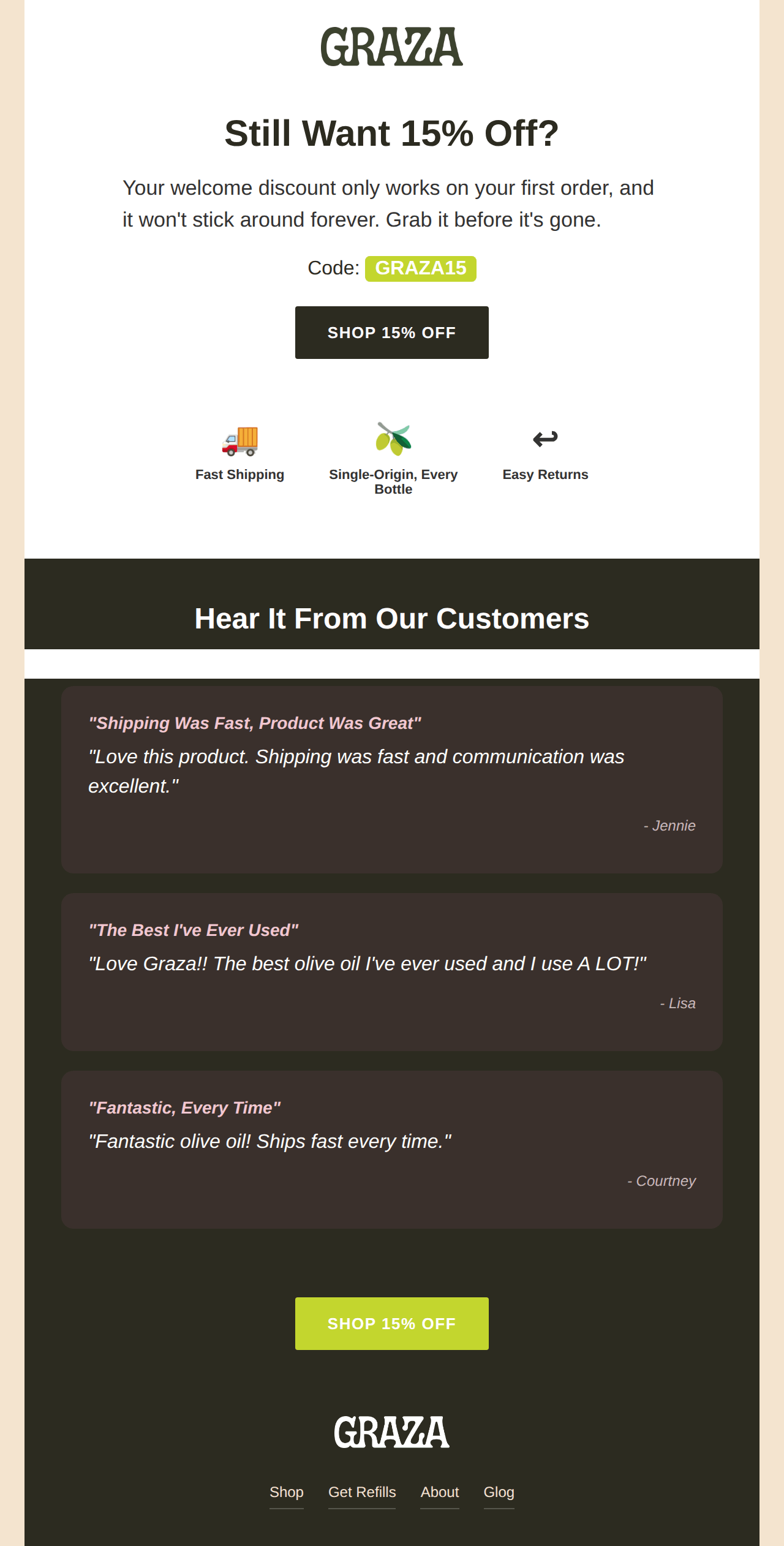 New Graza email 4, discount reminder