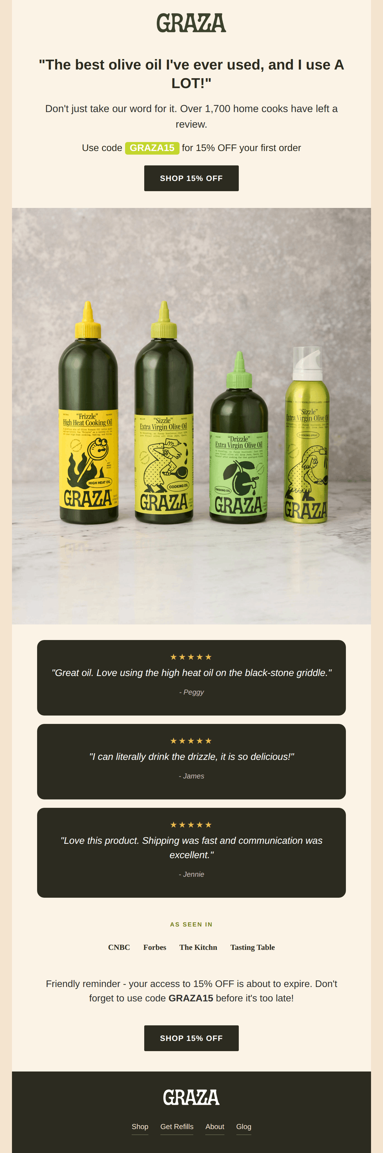 New Graza email 6, social proof