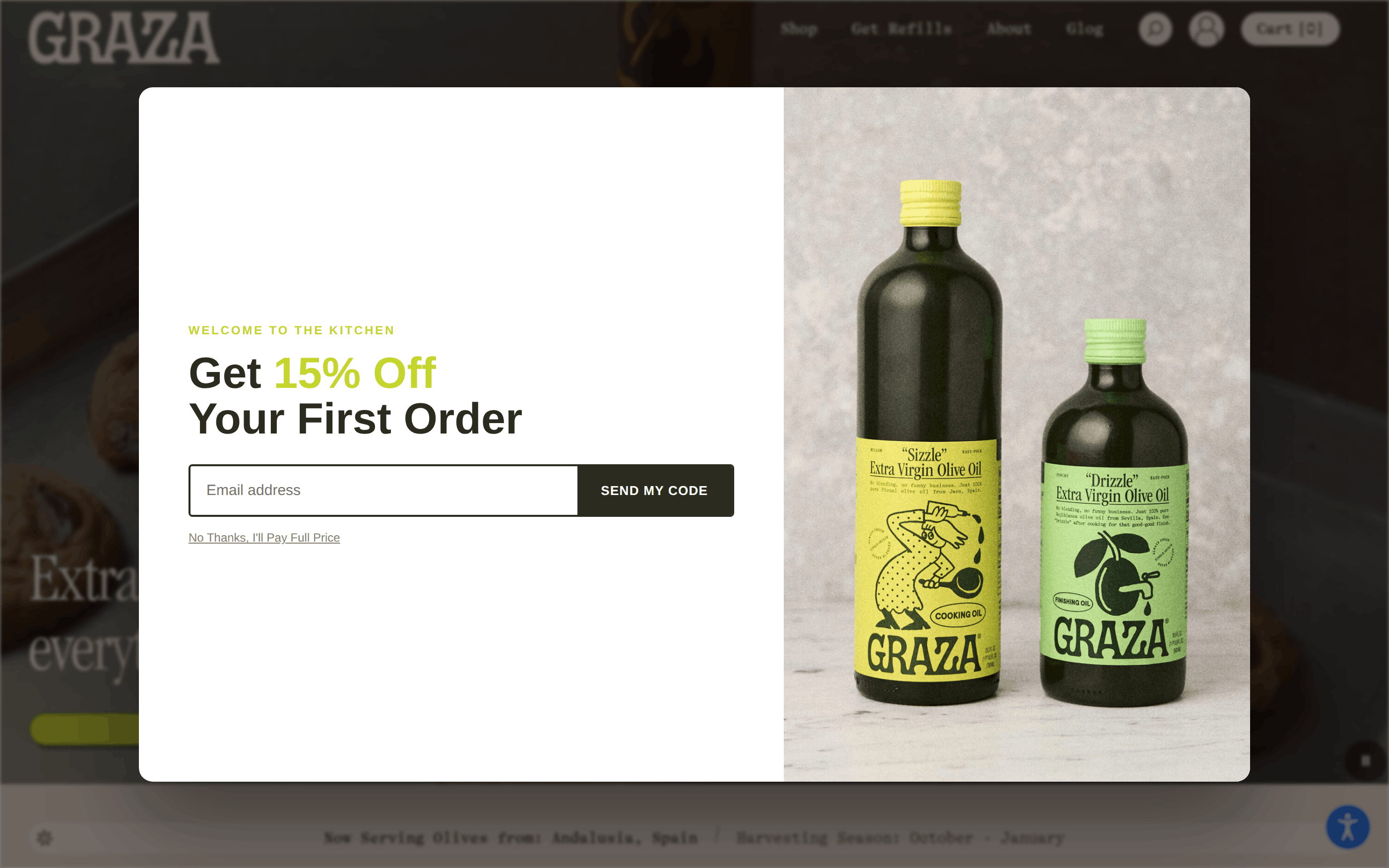 Graza desktop popup