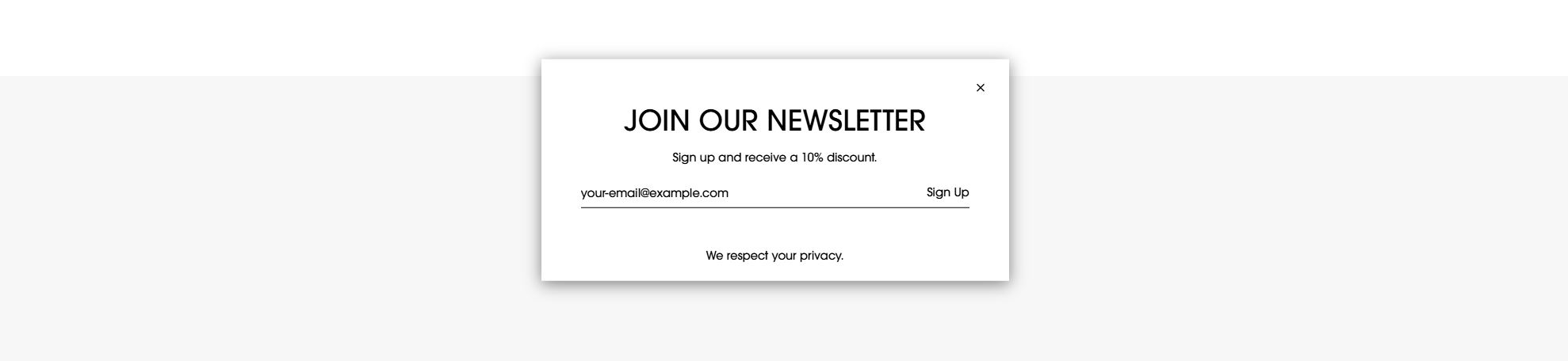 Immupure's current popup on a live product page, September 25, 2026
